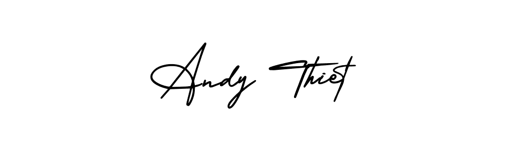 Use a signature maker to create a handwritten signature online. With this signature software, you can design (AmerikaSignatureDemo-Regular) your own signature for name Andy Thiet. Andy Thiet signature style 3 images and pictures png