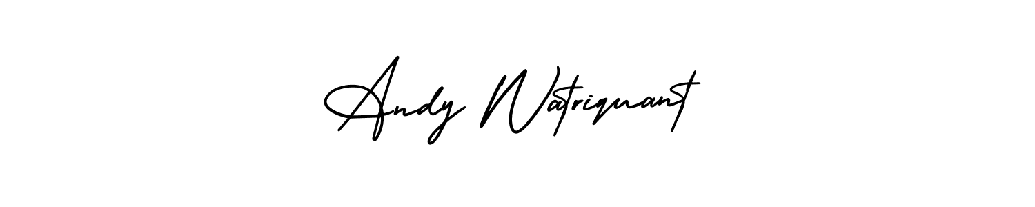 Andy Watriquant stylish signature style. Best Handwritten Sign (AmerikaSignatureDemo-Regular) for my name. Handwritten Signature Collection Ideas for my name Andy Watriquant. Andy Watriquant signature style 3 images and pictures png