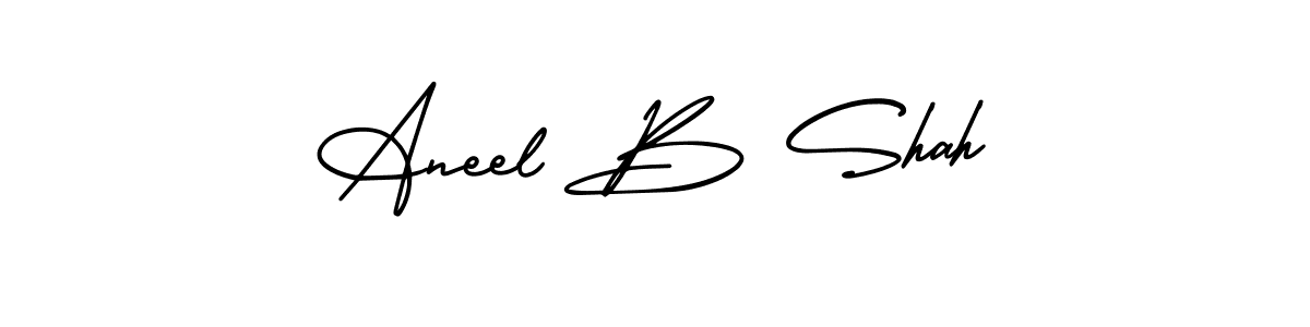 if you are searching for the best signature style for your name Aneel B Shah. so please give up your signature search. here we have designed multiple signature styles  using AmerikaSignatureDemo-Regular. Aneel B Shah signature style 3 images and pictures png