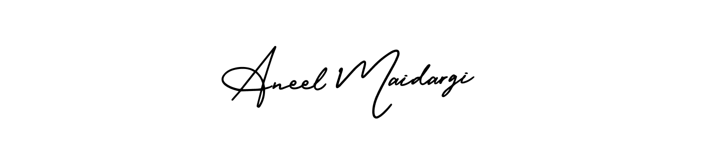 How to make Aneel Maidargi name signature. Use AmerikaSignatureDemo-Regular style for creating short signs online. This is the latest handwritten sign. Aneel Maidargi signature style 3 images and pictures png