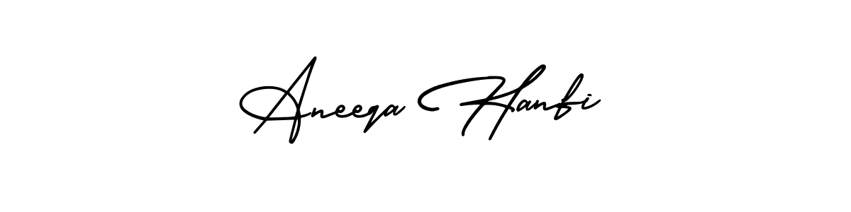 How to Draw Aneeqa Hanfi signature style? AmerikaSignatureDemo-Regular is a latest design signature styles for name Aneeqa Hanfi. Aneeqa Hanfi signature style 3 images and pictures png