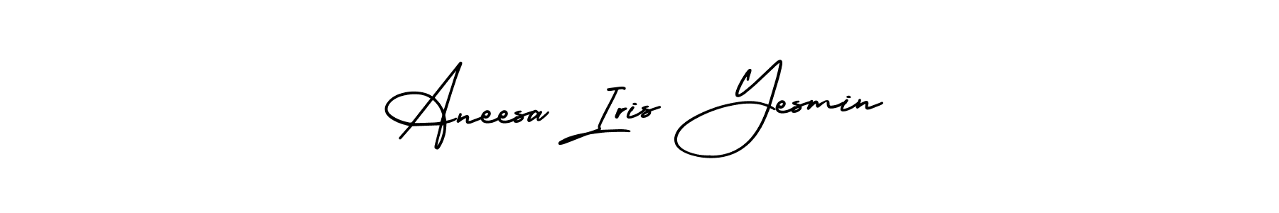 How to make Aneesa Iris Yesmin signature? AmerikaSignatureDemo-Regular is a professional autograph style. Create handwritten signature for Aneesa Iris Yesmin name. Aneesa Iris Yesmin signature style 3 images and pictures png