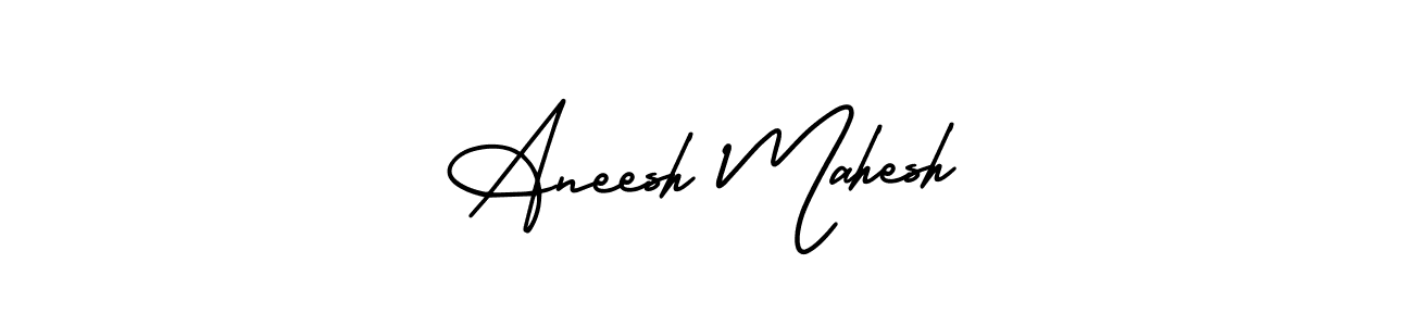 How to make Aneesh Mahesh signature? AmerikaSignatureDemo-Regular is a professional autograph style. Create handwritten signature for Aneesh Mahesh name. Aneesh Mahesh signature style 3 images and pictures png