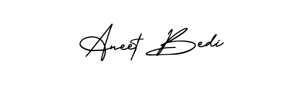 How to make Aneet Bedi signature? AmerikaSignatureDemo-Regular is a professional autograph style. Create handwritten signature for Aneet Bedi name. Aneet Bedi signature style 3 images and pictures png