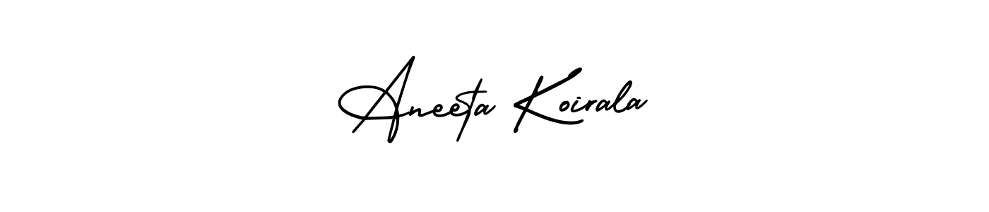 if you are searching for the best signature style for your name Aneeta Koirala. so please give up your signature search. here we have designed multiple signature styles  using AmerikaSignatureDemo-Regular. Aneeta Koirala signature style 3 images and pictures png