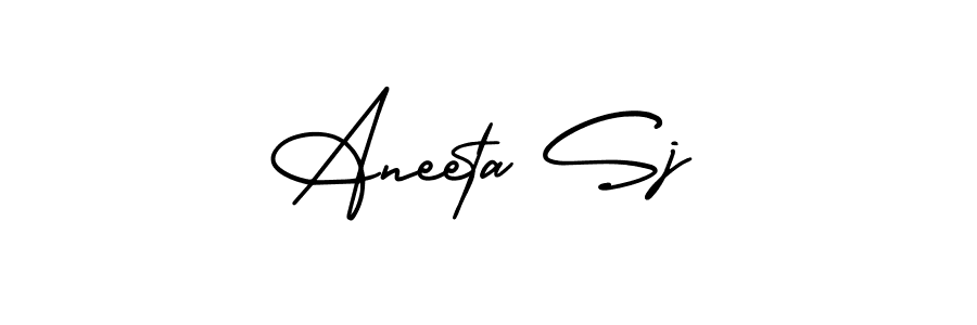 Design your own signature with our free online signature maker. With this signature software, you can create a handwritten (AmerikaSignatureDemo-Regular) signature for name Aneeta Sj. Aneeta Sj signature style 3 images and pictures png