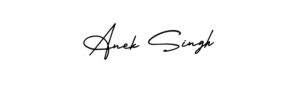 This is the best signature style for the Anek Singh name. Also you like these signature font (AmerikaSignatureDemo-Regular). Mix name signature. Anek Singh signature style 3 images and pictures png