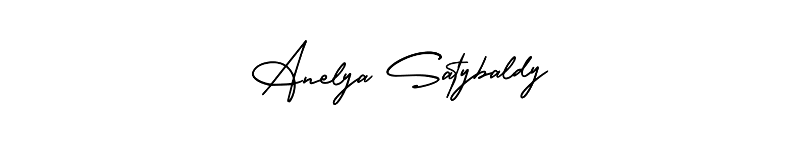 This is the best signature style for the Anelya Satybaldy name. Also you like these signature font (AmerikaSignatureDemo-Regular). Mix name signature. Anelya Satybaldy signature style 3 images and pictures png