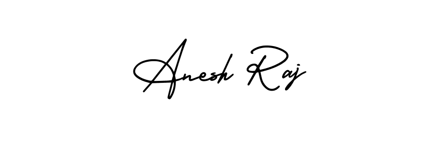 Anesh Raj stylish signature style. Best Handwritten Sign (AmerikaSignatureDemo-Regular) for my name. Handwritten Signature Collection Ideas for my name Anesh Raj. Anesh Raj signature style 3 images and pictures png