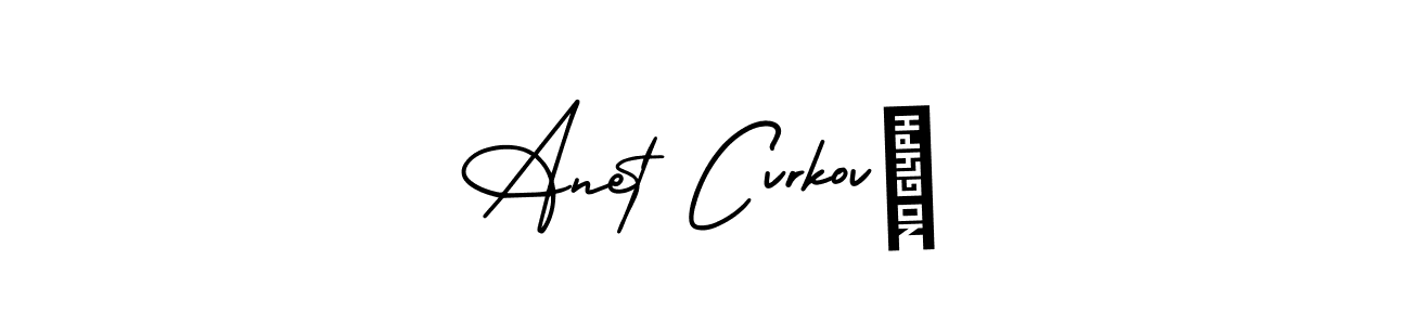 Anet Cvrková stylish signature style. Best Handwritten Sign (AmerikaSignatureDemo-Regular) for my name. Handwritten Signature Collection Ideas for my name Anet Cvrková. Anet Cvrková signature style 3 images and pictures png