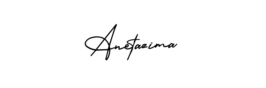 AmerikaSignatureDemo-Regular is a professional signature style that is perfect for those who want to add a touch of class to their signature. It is also a great choice for those who want to make their signature more unique. Get Anetazima name to fancy signature for free. Anetazima signature style 3 images and pictures png