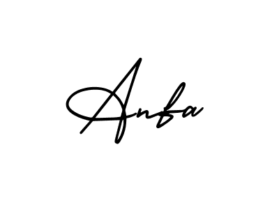 Create a beautiful signature design for name Anfa. With this signature (AmerikaSignatureDemo-Regular) fonts, you can make a handwritten signature for free. Anfa signature style 3 images and pictures png