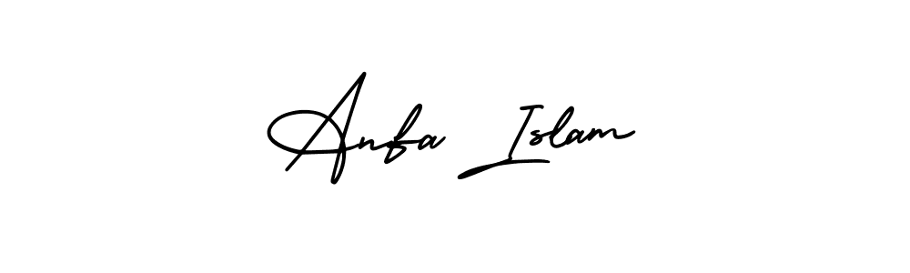 AmerikaSignatureDemo-Regular is a professional signature style that is perfect for those who want to add a touch of class to their signature. It is also a great choice for those who want to make their signature more unique. Get Anfa Islam name to fancy signature for free. Anfa Islam signature style 3 images and pictures png