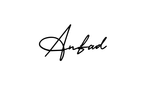 Design your own signature with our free online signature maker. With this signature software, you can create a handwritten (AmerikaSignatureDemo-Regular) signature for name Anfad. Anfad signature style 3 images and pictures png