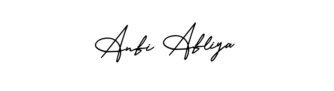 Also we have Anfi Afliya name is the best signature style. Create professional handwritten signature collection using AmerikaSignatureDemo-Regular autograph style. Anfi Afliya signature style 3 images and pictures png