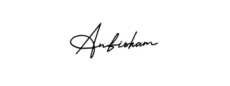 Design your own signature with our free online signature maker. With this signature software, you can create a handwritten (AmerikaSignatureDemo-Regular) signature for name Anfisham. Anfisham signature style 3 images and pictures png