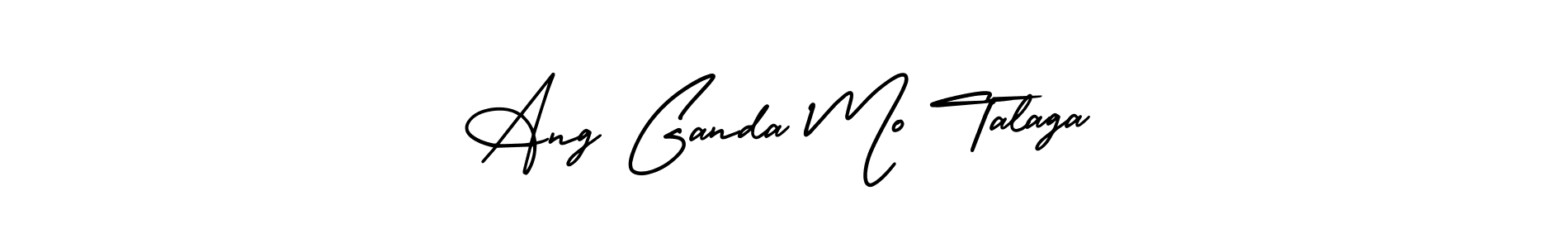 Design your own signature with our free online signature maker. With this signature software, you can create a handwritten (AmerikaSignatureDemo-Regular) signature for name Ang Ganda Mo Talaga. Ang Ganda Mo Talaga signature style 3 images and pictures png