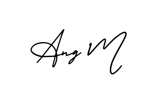 You can use this online signature creator to create a handwritten signature for the name Ang M. This is the best online autograph maker. Ang M signature style 3 images and pictures png