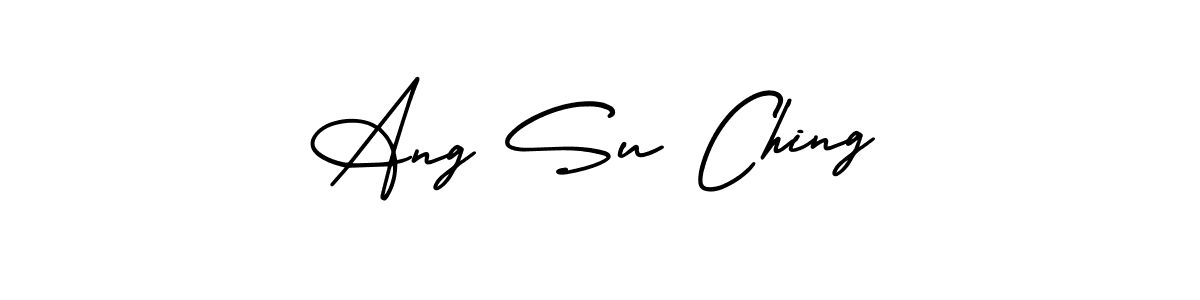 How to make Ang Su Ching name signature. Use AmerikaSignatureDemo-Regular style for creating short signs online. This is the latest handwritten sign. Ang Su Ching signature style 3 images and pictures png