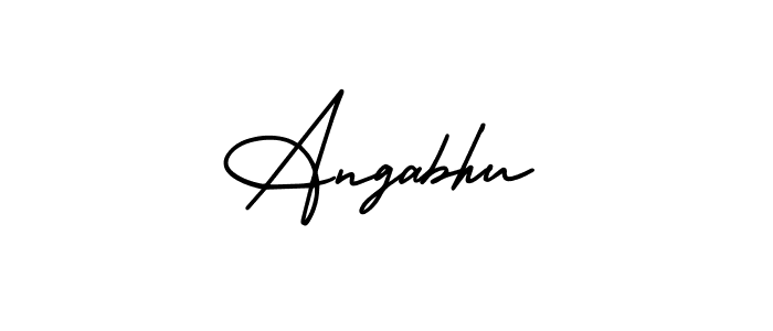 The best way (AmerikaSignatureDemo-Regular) to make a short signature is to pick only two or three words in your name. The name Angabhu include a total of six letters. For converting this name. Angabhu signature style 3 images and pictures png