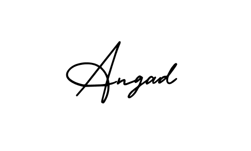 This is the best signature style for the Angad name. Also you like these signature font (AmerikaSignatureDemo-Regular). Mix name signature. Angad signature style 3 images and pictures png