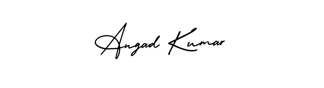 Make a beautiful signature design for name Angad Kumar. With this signature (AmerikaSignatureDemo-Regular) style, you can create a handwritten signature for free. Angad Kumar signature style 3 images and pictures png