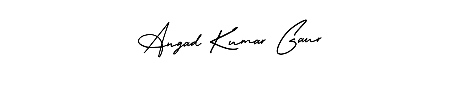 How to make Angad Kumar Gaur name signature. Use AmerikaSignatureDemo-Regular style for creating short signs online. This is the latest handwritten sign. Angad Kumar Gaur signature style 3 images and pictures png