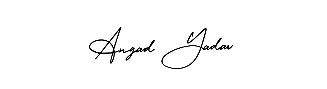 How to make Angad Yadav signature? AmerikaSignatureDemo-Regular is a professional autograph style. Create handwritten signature for Angad Yadav name. Angad Yadav signature style 3 images and pictures png