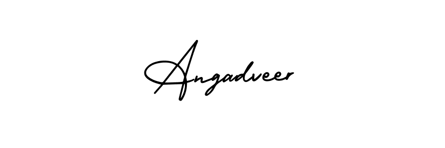 Make a beautiful signature design for name Angadveer. With this signature (AmerikaSignatureDemo-Regular) style, you can create a handwritten signature for free. Angadveer signature style 3 images and pictures png