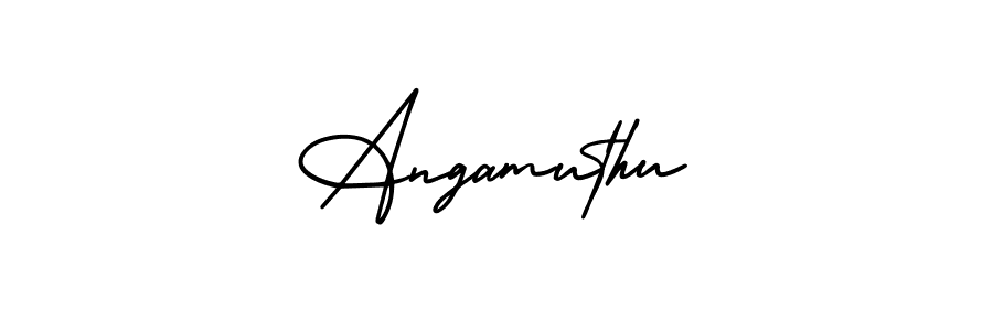 Use a signature maker to create a handwritten signature online. With this signature software, you can design (AmerikaSignatureDemo-Regular) your own signature for name Angamuthu. Angamuthu signature style 3 images and pictures png