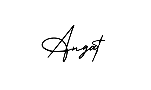 Use a signature maker to create a handwritten signature online. With this signature software, you can design (AmerikaSignatureDemo-Regular) your own signature for name Angat. Angat signature style 3 images and pictures png