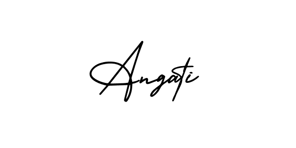 How to Draw Angati signature style? AmerikaSignatureDemo-Regular is a latest design signature styles for name Angati. Angati signature style 3 images and pictures png