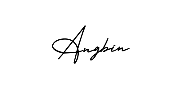 Check out images of Autograph of Angbin name. Actor Angbin Signature Style. AmerikaSignatureDemo-Regular is a professional sign style online. Angbin signature style 3 images and pictures png