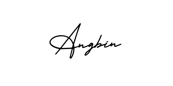 Make a beautiful signature design for name Angbin. Use this online signature maker to create a handwritten signature for free. Angbin signature style 3 images and pictures png