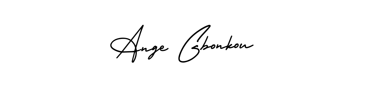 Also You can easily find your signature by using the search form. We will create Ange Gbonkou name handwritten signature images for you free of cost using AmerikaSignatureDemo-Regular sign style. Ange Gbonkou signature style 3 images and pictures png