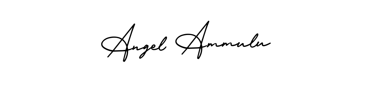 This is the best signature style for the Angel Ammulu name. Also you like these signature font (AmerikaSignatureDemo-Regular). Mix name signature. Angel Ammulu signature style 3 images and pictures png