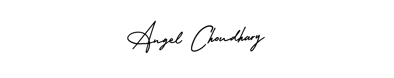 Angel Choudhary stylish signature style. Best Handwritten Sign (AmerikaSignatureDemo-Regular) for my name. Handwritten Signature Collection Ideas for my name Angel Choudhary. Angel Choudhary signature style 3 images and pictures png