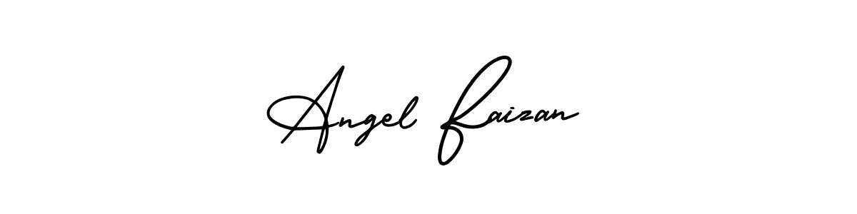 How to make Angel Faizan signature? AmerikaSignatureDemo-Regular is a professional autograph style. Create handwritten signature for Angel Faizan name. Angel Faizan signature style 3 images and pictures png