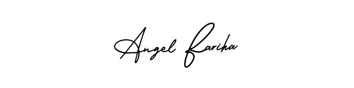 How to make Angel Fariha signature? AmerikaSignatureDemo-Regular is a professional autograph style. Create handwritten signature for Angel Fariha name. Angel Fariha signature style 3 images and pictures png