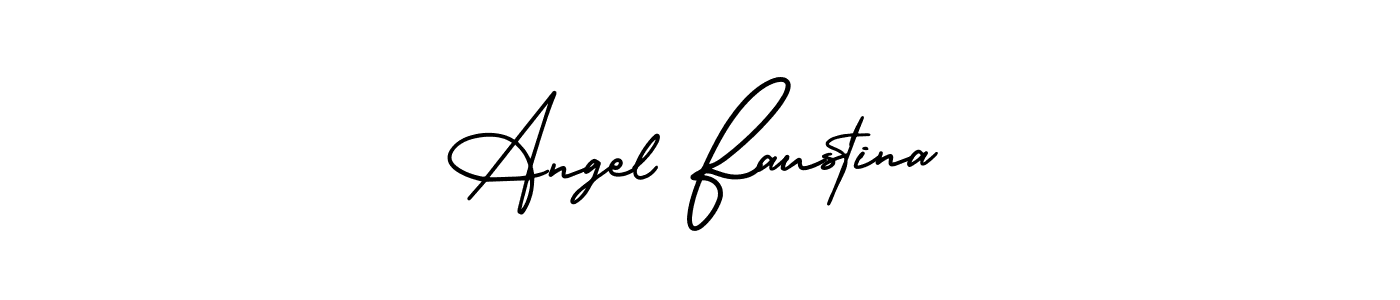 Create a beautiful signature design for name Angel Faustina. With this signature (AmerikaSignatureDemo-Regular) fonts, you can make a handwritten signature for free. Angel Faustina signature style 3 images and pictures png