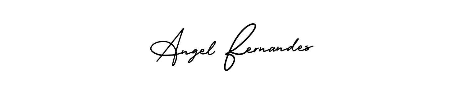 It looks lik you need a new signature style for name Angel Fernandes. Design unique handwritten (AmerikaSignatureDemo-Regular) signature with our free signature maker in just a few clicks. Angel Fernandes signature style 3 images and pictures png