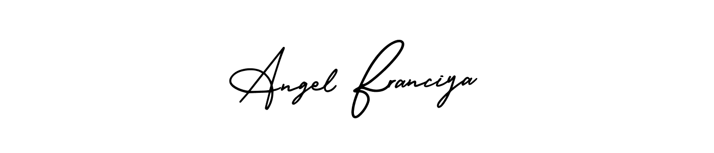 Use a signature maker to create a handwritten signature online. With this signature software, you can design (AmerikaSignatureDemo-Regular) your own signature for name Angel Franciya. Angel Franciya signature style 3 images and pictures png