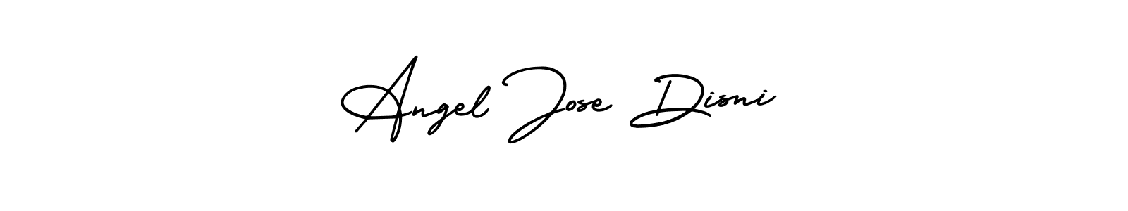 The best way (AmerikaSignatureDemo-Regular) to make a short signature is to pick only two or three words in your name. The name Angel Jose Disni include a total of six letters. For converting this name. Angel Jose Disni signature style 3 images and pictures png