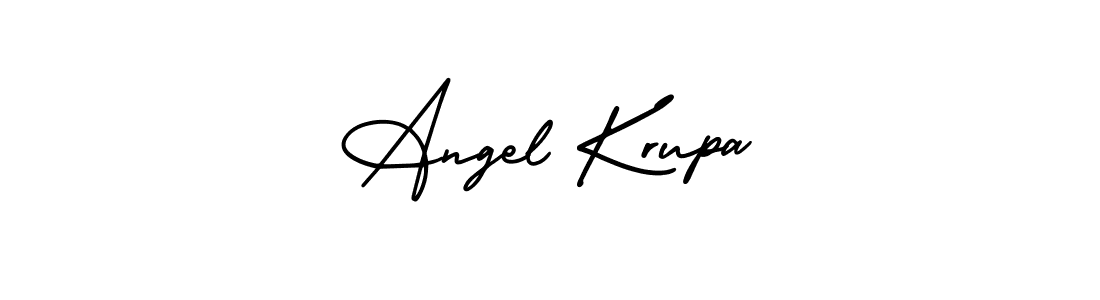 How to Draw Angel Krupa signature style? AmerikaSignatureDemo-Regular is a latest design signature styles for name Angel Krupa. Angel Krupa signature style 3 images and pictures png