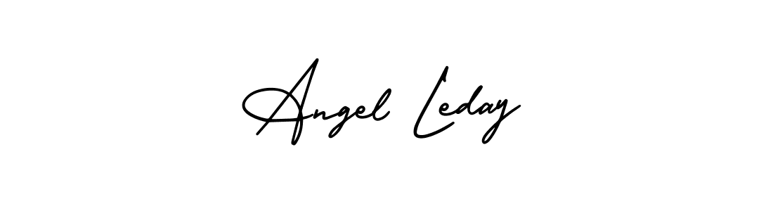 The best way (AmerikaSignatureDemo-Regular) to make a short signature is to pick only two or three words in your name. The name Angel Leday include a total of six letters. For converting this name. Angel Leday signature style 3 images and pictures png