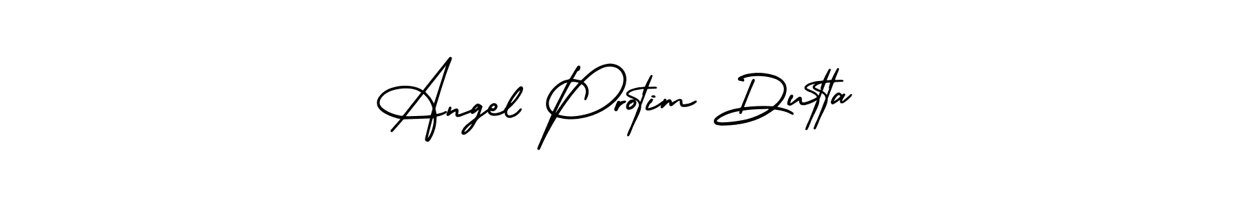 Make a beautiful signature design for name Angel Protim Dutta. With this signature (AmerikaSignatureDemo-Regular) style, you can create a handwritten signature for free. Angel Protim Dutta signature style 3 images and pictures png