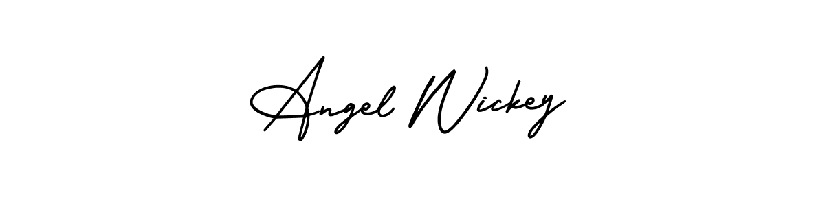 AmerikaSignatureDemo-Regular is a professional signature style that is perfect for those who want to add a touch of class to their signature. It is also a great choice for those who want to make their signature more unique. Get Angel Wickey name to fancy signature for free. Angel Wickey signature style 3 images and pictures png