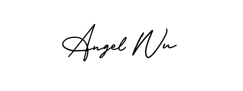Create a beautiful signature design for name Angel Wu. With this signature (AmerikaSignatureDemo-Regular) fonts, you can make a handwritten signature for free. Angel Wu signature style 3 images and pictures png