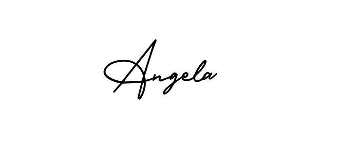 Also we have Angela  name is the best signature style. Create professional handwritten signature collection using AmerikaSignatureDemo-Regular autograph style. Angela  signature style 3 images and pictures png