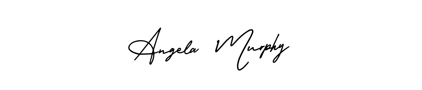 The best way (AmerikaSignatureDemo-Regular) to make a short signature is to pick only two or three words in your name. The name Angela  Murphy include a total of six letters. For converting this name. Angela  Murphy signature style 3 images and pictures png